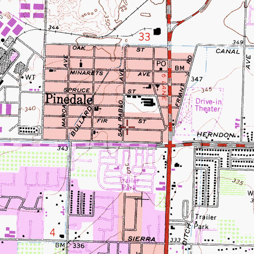 Topographic Map of Apostolic Church Assembly, CA