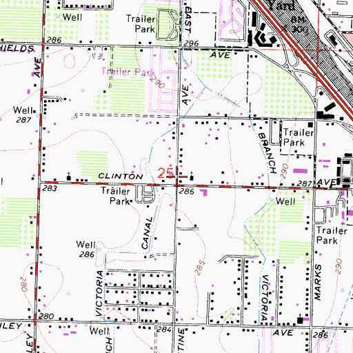 Topographic Map of Community Baptist Church, CA