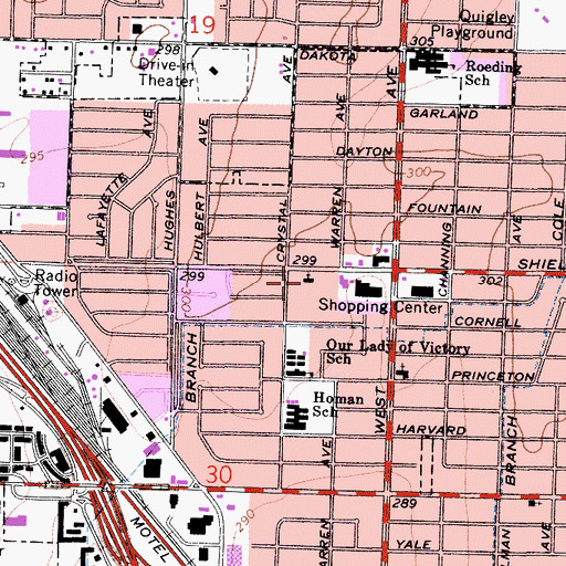 Topographic Map of Fresno Christian Reformed Church, CA