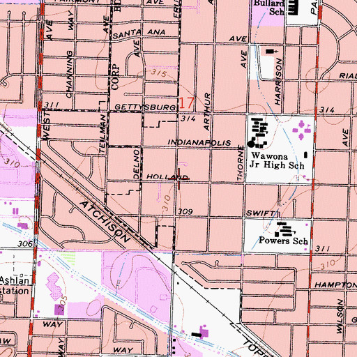 Topographic Map of Johrei Center World Messianity Church, CA