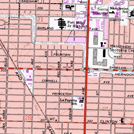 Topographic Map of Presbyterian Refuge Resettlement Ministries, CA