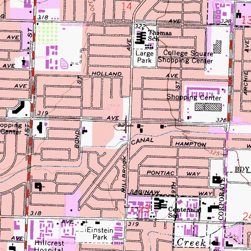 Topographic Map of Abundant Life Chapel Assembly of God Church, CA