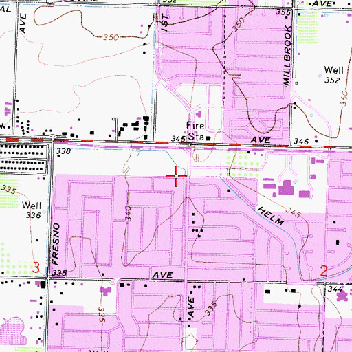 Topographic Map of Trinity Presbyterian Church, CA