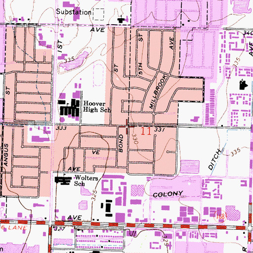 Topographic Map of Wesley United Methodist Church, CA