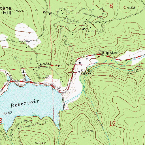 Topographic Map of Clark Tunnel, CO