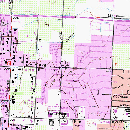 Topographic Map of Starr Elementary School, CA