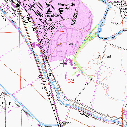 Topographic Map of Firebaugh High School, CA