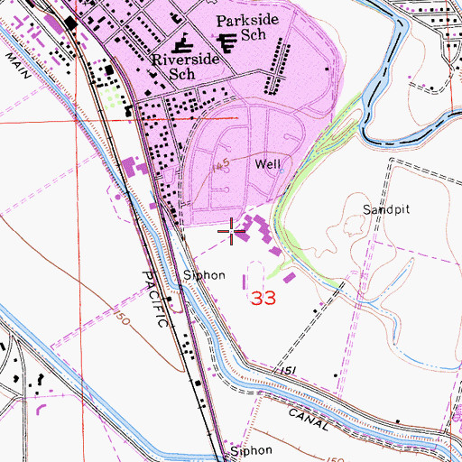 Topographic Map of Firebaugh-Las Deltas Adult Education School, CA