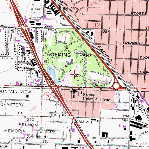 Topographic Map of Fort Miller Blockhouse Museum, CA