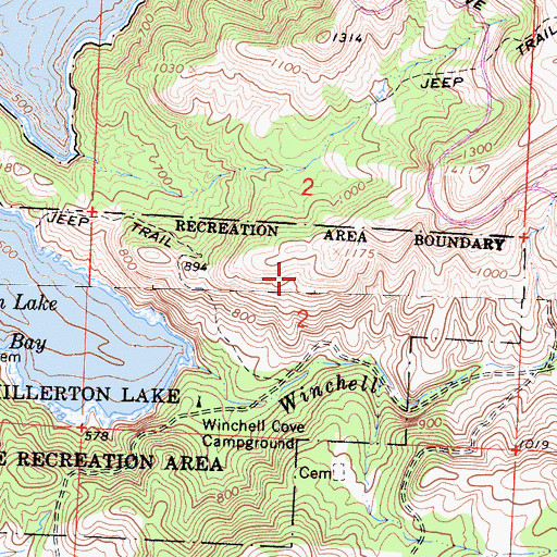 Topographic Map of Kechaye Cultural Preserve, CA
