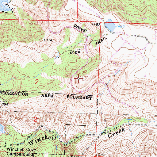 Topographic Map of Perkins West Peak, CA