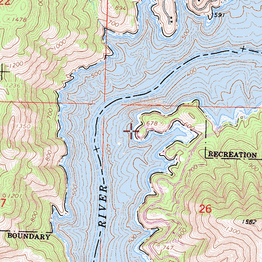 Topographic Map of South Finegold Picnic Area, CA