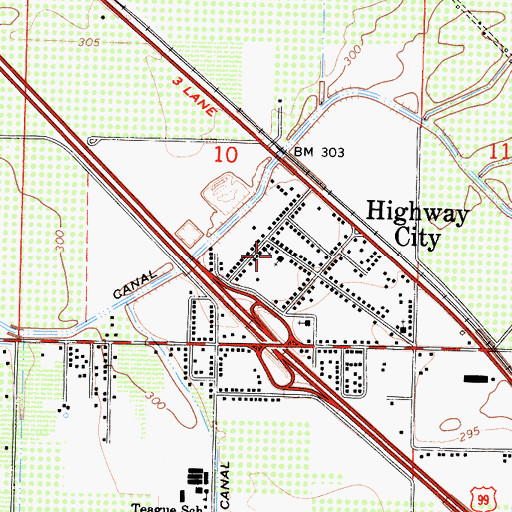 Topographic Map of First Spanish Baptist Church, CA