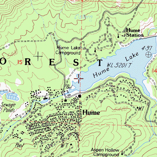 Topographic Map of Powder Canyon Picnic Area, CA