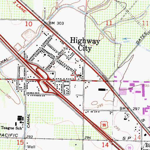 Topographic Map of Resurrection Lutheran Church, CA