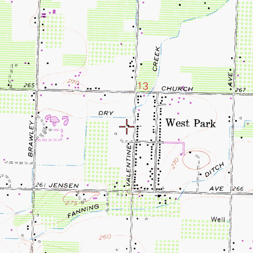 Topographic Map of Free Pentecostal Church, CA