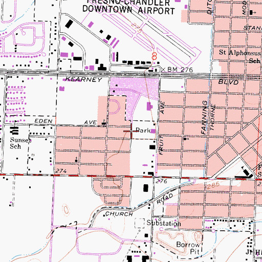 Topographic Map of Neilson Park, CA