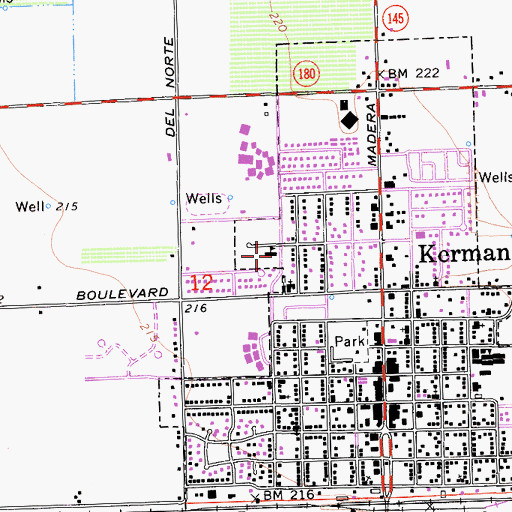 Topographic Map of Nova High School, CA