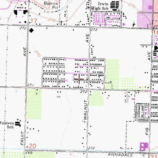 Topographic Map of Bethlehem Baptist Church, CA