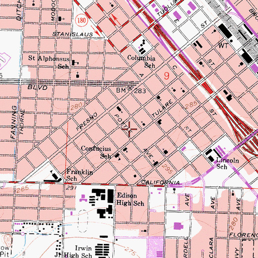 Topographic Map of El Tabernaculo, CA