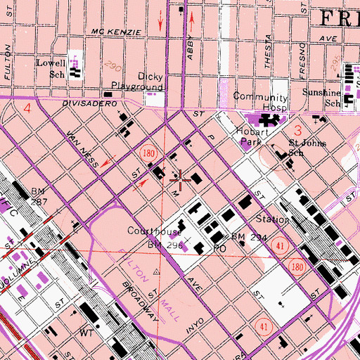 Topographic Map of Memorial Auditorium, CA
