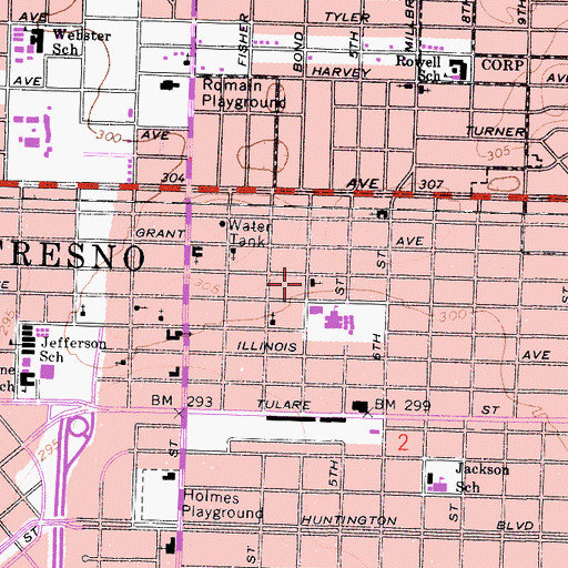Topographic Map of Christian Temple, CA