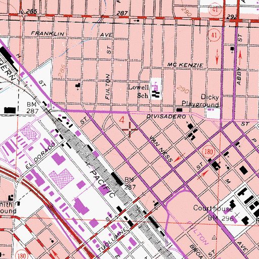 Topographic Map of United Apostolic Church, CA