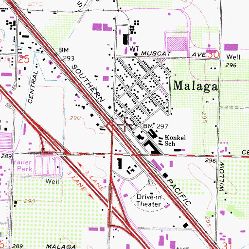Topographic Map of Centro De Celebracion Cristiana, CA