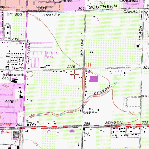 Topographic Map of Kingdom Hall of Jehovahs Witnesses, CA