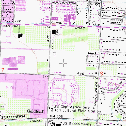 Topographic Map of Ayer Elementary School, CA