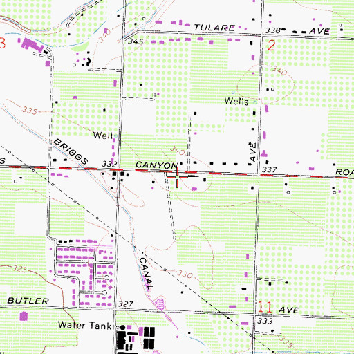 Topographic Map of Church of Christ, CA