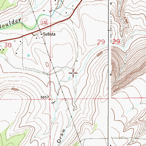 Topographic Map of Doudy Draw, CO