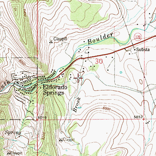Topographic Map of Spring Brook, CO