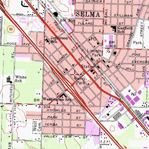 Topographic Map of Full Gospel of God Tabernacle, CA