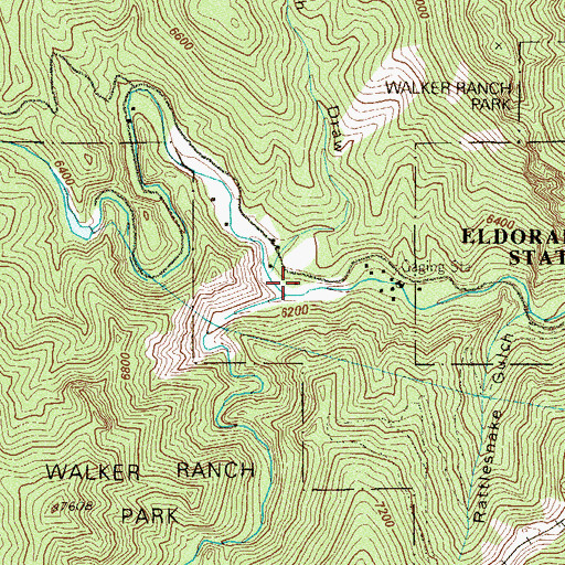 Topographic Map of South Draw, CO