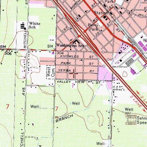 Topographic Map of Mennonite Brethren Church, CA