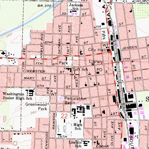 Topographic Map of Seventh Day Adventist Church, CA