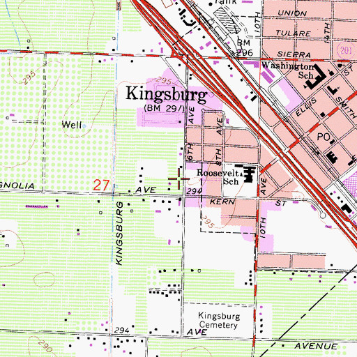 Topographic Map of Bicentennial Park, CA