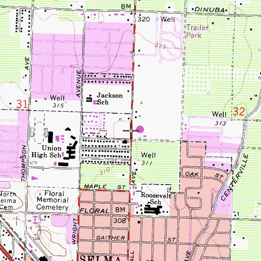 Topographic Map of Valley Christian Academy, CA