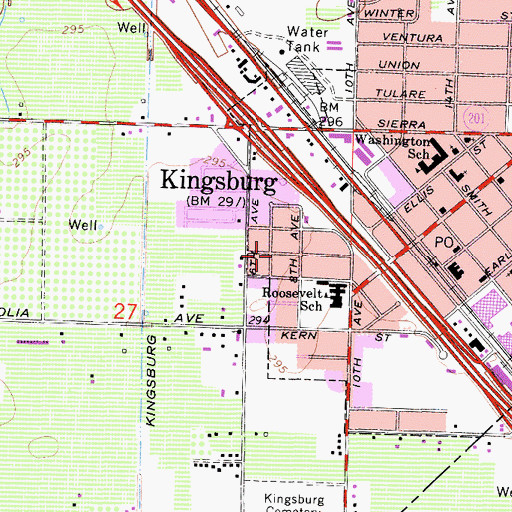 Topographic Map of Church of the Nazarene, CA