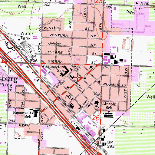 Topographic Map of Evangelical Mission Covenant Church, CA