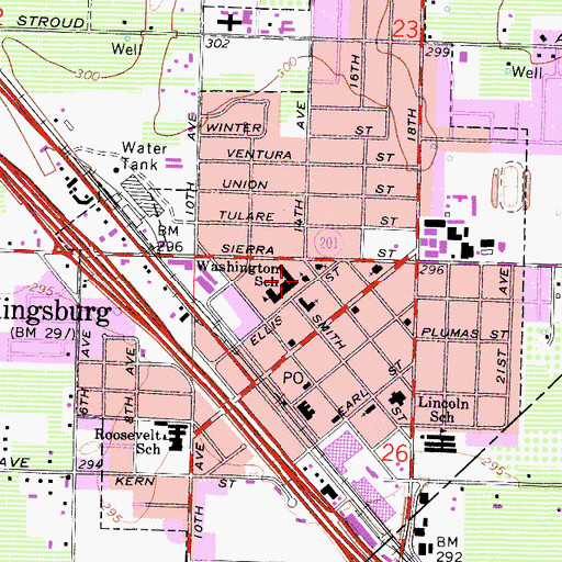 Topographic Map of Full Gospel Assembly of God Tabernacle, CA