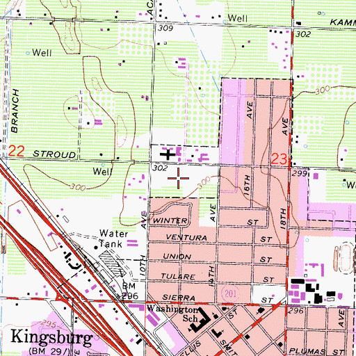 Topographic Map of Rafer Johnson Junior High School, CA