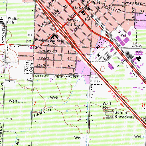 Topographic Map of Sal M Salazar Community Center, CA