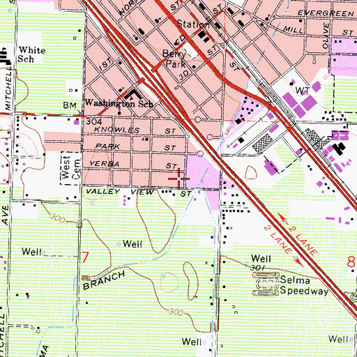 Topographic Map of Sal M Salazar Park, CA
