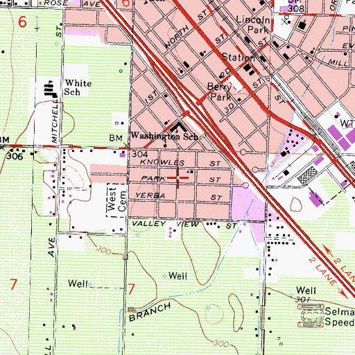 Topographic Map of Trinity Life Assembly Church, CA