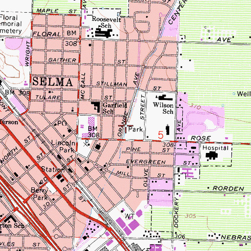 Topographic Map of Brentlinger Park, CA