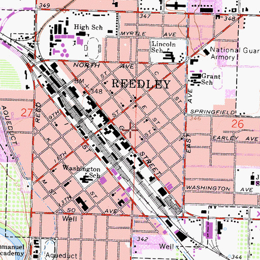 Topographic Map of Armenian Apostolic Church, CA