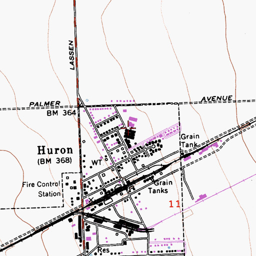 Topographic Map of Chestnut Park, CA