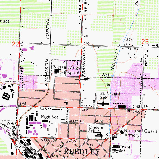 Topographic Map of Christ Lutheran Church, CA